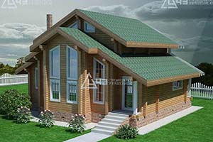 Дом из клееного бруса Ильинское, 12х10 м, 150 м2 Дом из клееного бруса Ильинское, 12х10 м, 150 м2