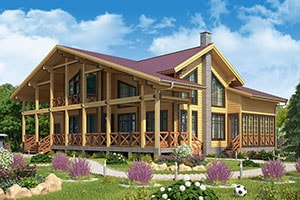 Дом из бруса 18,2х14 м, проект Дом из бруса 18,2х14 м, проект
