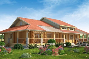 Дом из бруса 22,2х15,9 м, проект Дом из бруса 22,2х15,9 м, проект