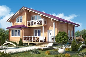 Дом из бруса 10,7х9,2 м, проект Дом из бруса 10,7х9,2 м, проект
