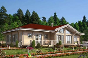 Дом из бруса 19,3х13,2 м, проект Дом из бруса 19,3х13,2 м, проект