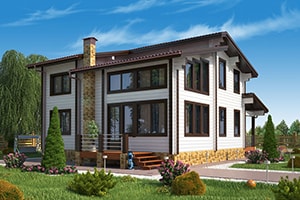 Дом из бруса 14х10 м, проект Дом из бруса 14х10 м, проект