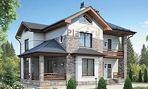 Проект загородного дома из кирпича 12x12 Проект загородного дома из кирпича 12x12