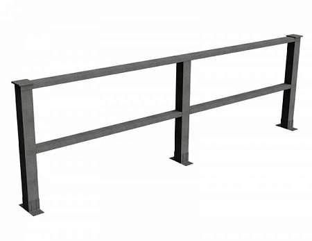 Секция ограждения Ковбойская изгородь GRINDERDECO, 3045х970 мм, серый базальт