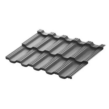 Модульный профиль Aquasystem Гетеборг XXL, 0.45 PE, Zn 140, 1205х865 мм, RAL 7024 темно-серый