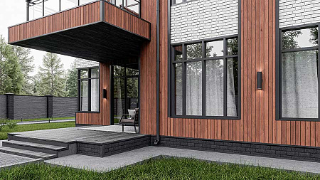 Фасадная плитка 1000х250 мм (2 кв.м/уп.) Технониколь Hauberk Цокольный кирпич, скандинавский