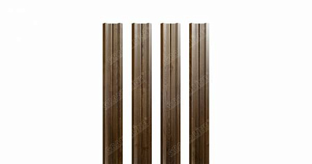 Штакетник металлический Grand Line (Гранд Лайн), М-образный, Print elite dp 0.45, цвет Antique Wood (Античный дуб)