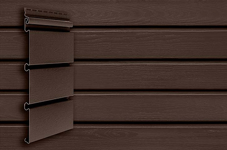 Сайдинг акриловый архитектурный планкен Grand Line Acryl, 3х0.246 м, темный дуб