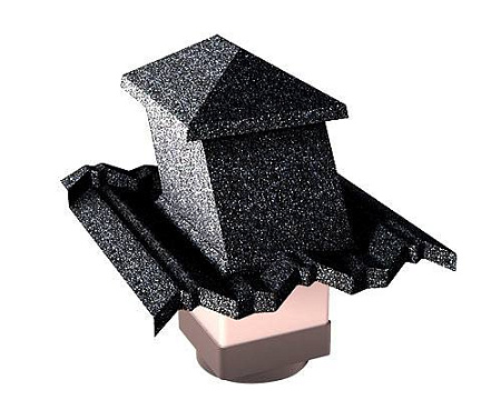 Вентиляционный выход Gerard G 15-45 (пластик), 150х150 мм, dark silver (481)