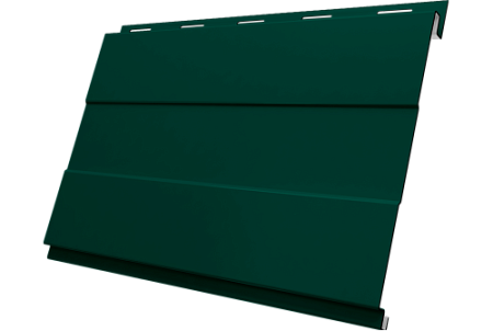 Металлический сайдинг Гранд Лайн / Grand Line профиль Вертикаль проф, Сатин 0.5 с пленкой, RAL 6005 зеленый мох