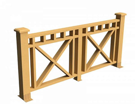 Секция ограждения Виктория GRINDERDECO, 2120х1075 мм, песчаник