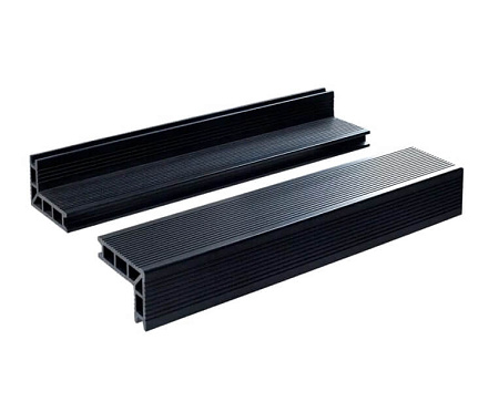 Угловой элемент универсальный глянцевый мелкий вельвет GRINDERDECO,  105х65х3000мм, Асфальт