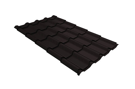 Волновой профиль Grand Line Kamea, 0,45 Drap, Zn 140, RAL 9005 черный янтарь