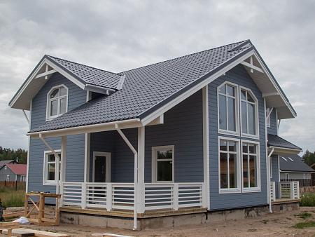 Металлочерепица Гранд Лайн / Grand Line, коллекция Классик, 0.5 Satin Zn 140, цвет RAL 7024 (мокрый асфальт) Металлочерепица Гранд Лайн / Grand Line, коллекция Классик, 0.5 Satin Zn 140, цвет RAL 7024 (мокрый асфальт)