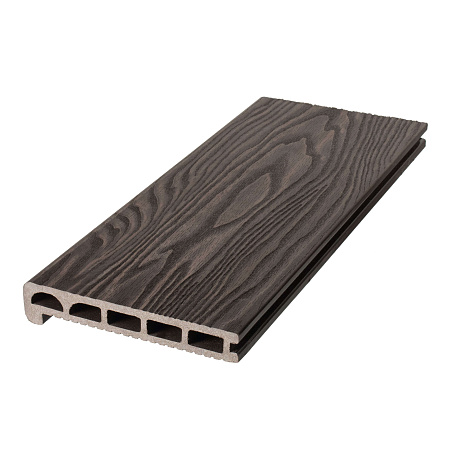 Финишная доска/ступень из ДПК TALVERWOOD 3D фактура дерева, 150х25х3000, венге Финишная доска/ступень из ДПК TALVERWOOD 3D фактура дерева, 150х25х3000, венге