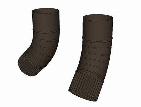 Отлив гофрированный 60 гр D120 мм, Zn + порошк.покраска, цвет RR 32 (темно-коричневый)