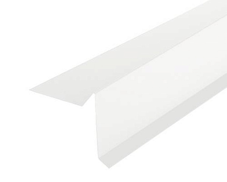 Торцевая планка (ветровая) 2000 мм РЕ Ral 9003 (белый)