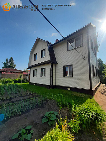 Монтаж фасада панелями Grand Line в д. Кузьмолово