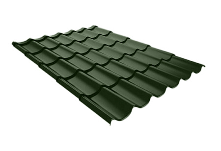 Металлочерепица Руукки Ruukki Monterrey FEB Forma 0,5 Polyester (PE), Zn 275 (хвойно-зелёный) RR11