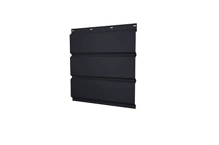 Софит металлический без перфорации Grand Line, Velur X 0.5, RAL 9005 черный янтарь