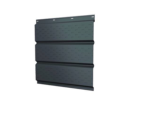 Софит металлический с полной перфорацией Grand Line / Гранд Лайн, Satin 0.5, цвет Ral 7016 (антрацитово-серый)