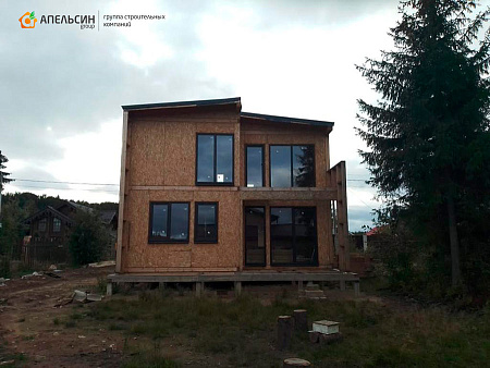 Монтаж фасада профнастилом Grand Line в СНТ Гранит