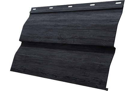 Металлический сайдинг Гранд Лайн / Grand Line профиль Корабельная доска, Принт Премиум 0.45 с пленкой, цвет Серое дерево TwinColor