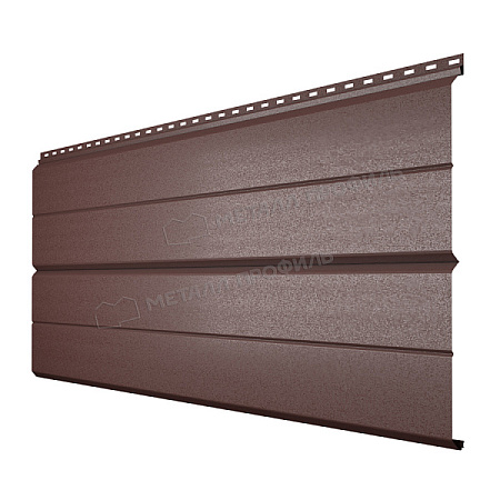 Металлический сайдинг Металл Профиль L брус XL Накатка, 0.5 VikingMP E, RAL 8019 серо-коричневый Металлический сайдинг Металл Профиль L брус XL Накатка, 0.5 VikingMP E, RAL 8019 серо-коричневый