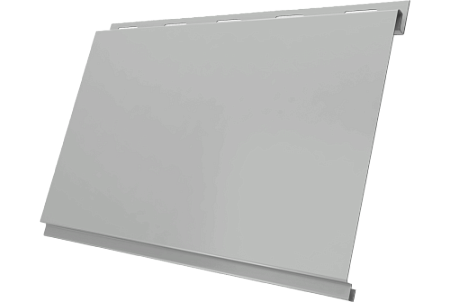 Металлический сайдинг Гранд Лайн / Grand Line профиль Вертикаль классик, Drap ТХ 0.45 с пленкой, RAL 7047 (телегрей 4)