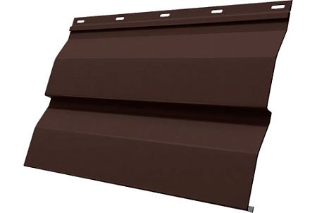 Металлический сайдинг Гранд Лайн / Grand Line профиль Корабельная доска, PE 0.45, цвет Ral 8017 (шоколад)