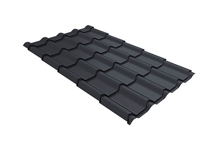 Волновой профиль Grand Line Kamea, 0,45 PE, Zn 100, RAL 7024 мокрый асфальт