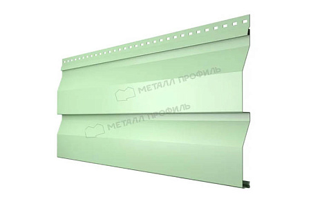Металлический сайдинг Металл Профиль Корабельная доска, 0.5 NormanMP, RAL 6019 зеленая пастель