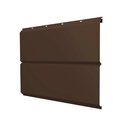 Металлический сайдинг Гранд Лайн / Grand Line профиль ЭкоБрус новый, Drap ТХ 0,45 двухсторонний, RAL 8017 шоколад