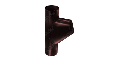 Тройник водосточной трубы 100 мм Гранд Лайн Grand Line PU, цвет Ral 8017 (коричневый)
