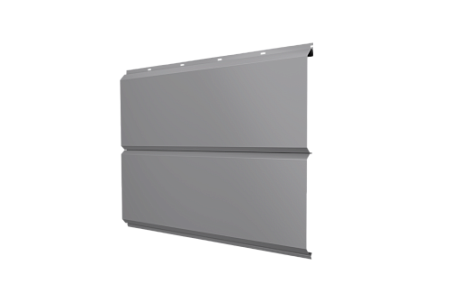 Металлический сайдинг Гранд Лайн / Grand Line профиль ЭкоБрус новый, PE 0,45 с пленкой, RAL 9006 бело-алюминиевый