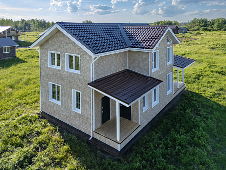 Металлочерепица Гранд Лайн / Grand Line, коллекция Kvinta плюс, 0.5 Satin Zn 140, цвет RAL 8017 (шоколад)