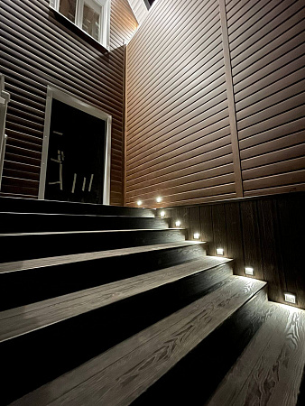 Ступень полнотелая TalverWood 3D фактура дерева, 4000х320х25, Венге