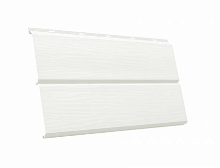 Металлический сайдинг Гранд Лайн / Grand Line профиль ЭкоБрус новый 3D, Drap ТХ 0.45 с пленкой, RAL 9003 сигнальный белый