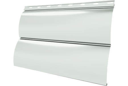 Металлический сайдинг Гранд Лайн / Grand Line профиль Блок-хаус новый, PE 0.45 с пленкой, RAL 9003 сигнальный белый