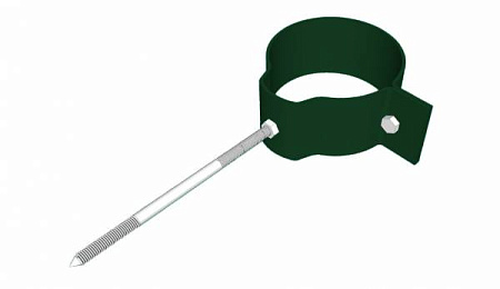 Охват гибкий со шпилькой саморезом D100 мм, Zn + порошк.покраска, цвет RAL 6005 (зеленый мох)