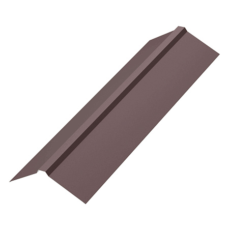 Конек плоский Aquasystem, Rooftop Бархат, 160х30х160х2000мм, RAL 8017 коричневый