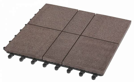 Садовый паркет Люкс 8 GRINDERDECO ДПК, 300x300 мм, венге, упаковка 10 шт.