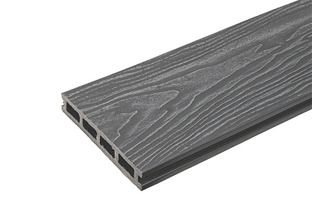 Террасная доска TalverWood, 4000x148x25 мм, вельвет / 3D фактура  дерева, серый
