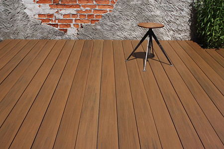 Террасная доска Практик мультиколор Terrapol / Террапол ДПК пустотелая с пазом, 4000х147х23 мм, цвет тибет