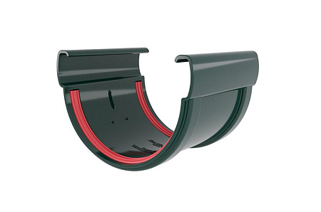 Соединитель желобов ПВХ Grand Line 135 мм, RAL 6005 зеленый мох