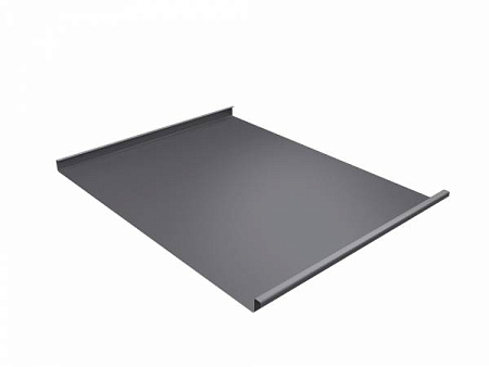 Фальц двойной стоячий Гранд Лайн / Grand Line, Satin 0.5, цвет RAL 7004 (сигнально-серый)
