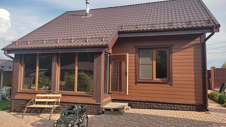 Фиброцементный сайдинг FCSPRO Вуд Классик, 3000x190x8 мм, F30 (Теплая земля)