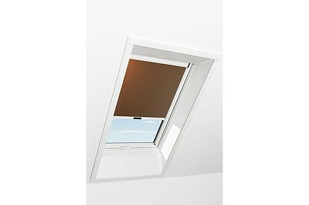 Штора рулонная дневного света Roto ZRE M в кассете, 94x140, коричневая