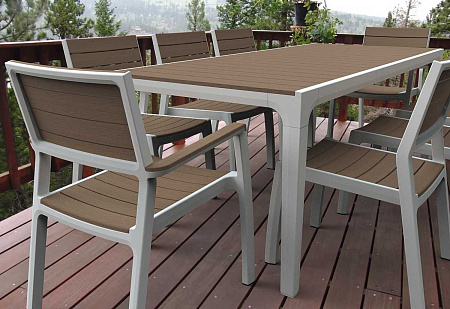 Стол уличный Harmony Keter (Кетер), цвет белый-капучино-коричневый