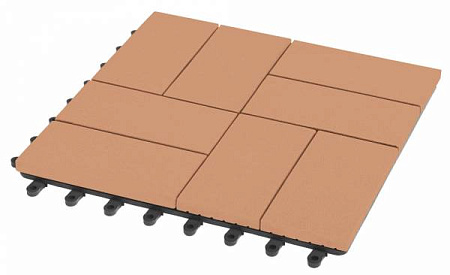 Садовый паркет Люкс 9 GRINDERDECO ДПК, 300x300 мм, песчаник, упаковка 10 шт.